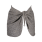 Stardust ~ High Slit Mini Skirt - Heather Silver