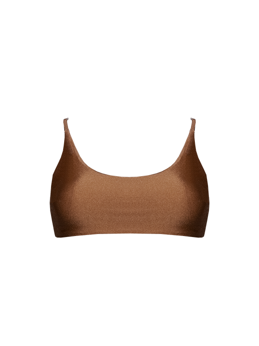 Second Skin | Shimmer ~ Classic Cami Bikini Top - Spice Bronze