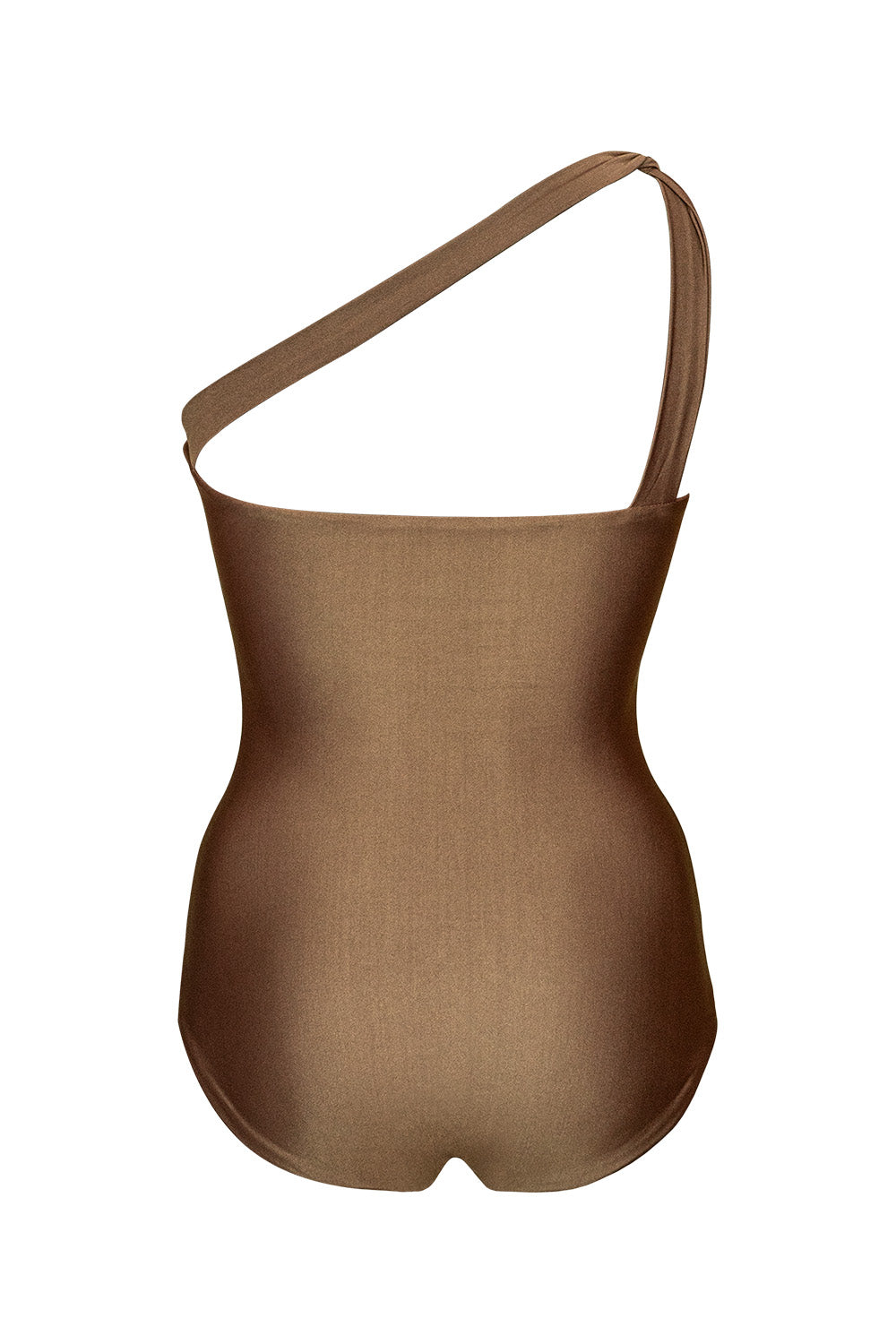 Second Skin|Shimmer ~ Asymmetric Cut-out One Piece - Spice Bronze