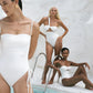 Second Skin | Shimmer ~ One Shoulder One-piece - Galactic White