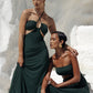 The Eco Edit ~ The Island Halter Ｍaxi Dress -  Jungle Green