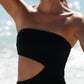 The Eco Edit ~ Strapless Cut-off Maxi Dress - Onyx Black