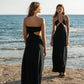 The Eco Edit ~ The Island Halter Ｍaxi Dress -  Onyx Black