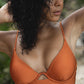 Second Skin|Shimmer ~ W-shaped Underwire One-Piece - Peruvian Amber