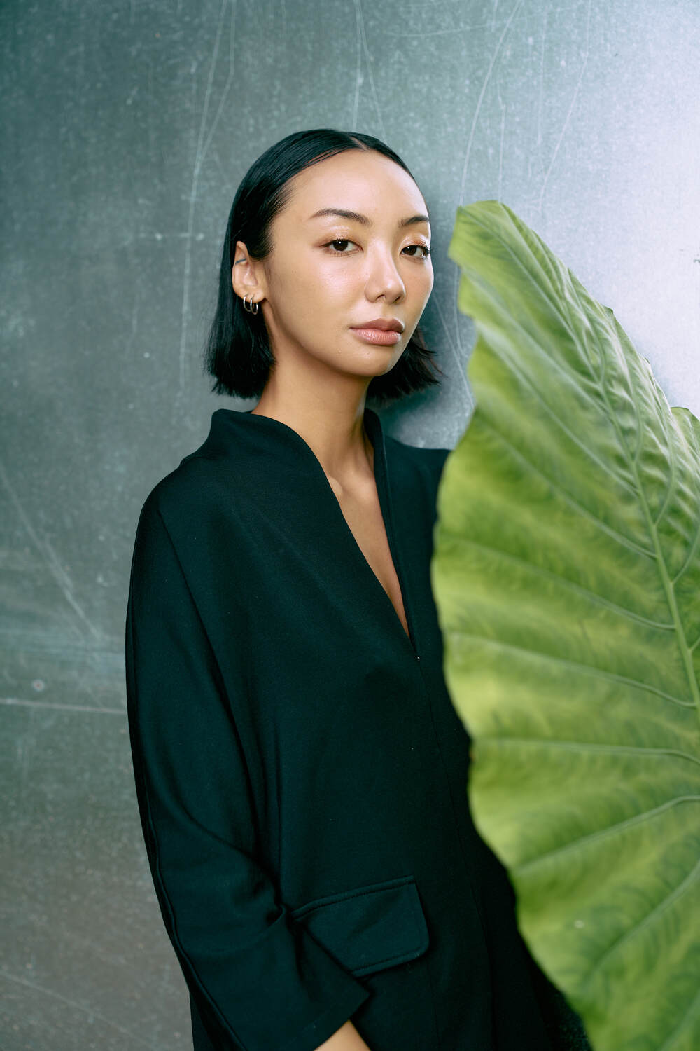 The Eco Edit ~ Straight-line pocket Maxi Dress - Onyx Black