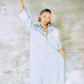 The Eco Edit ~ Relaxed Fit Boyfriend Shirt Dress - Sunrise Blue