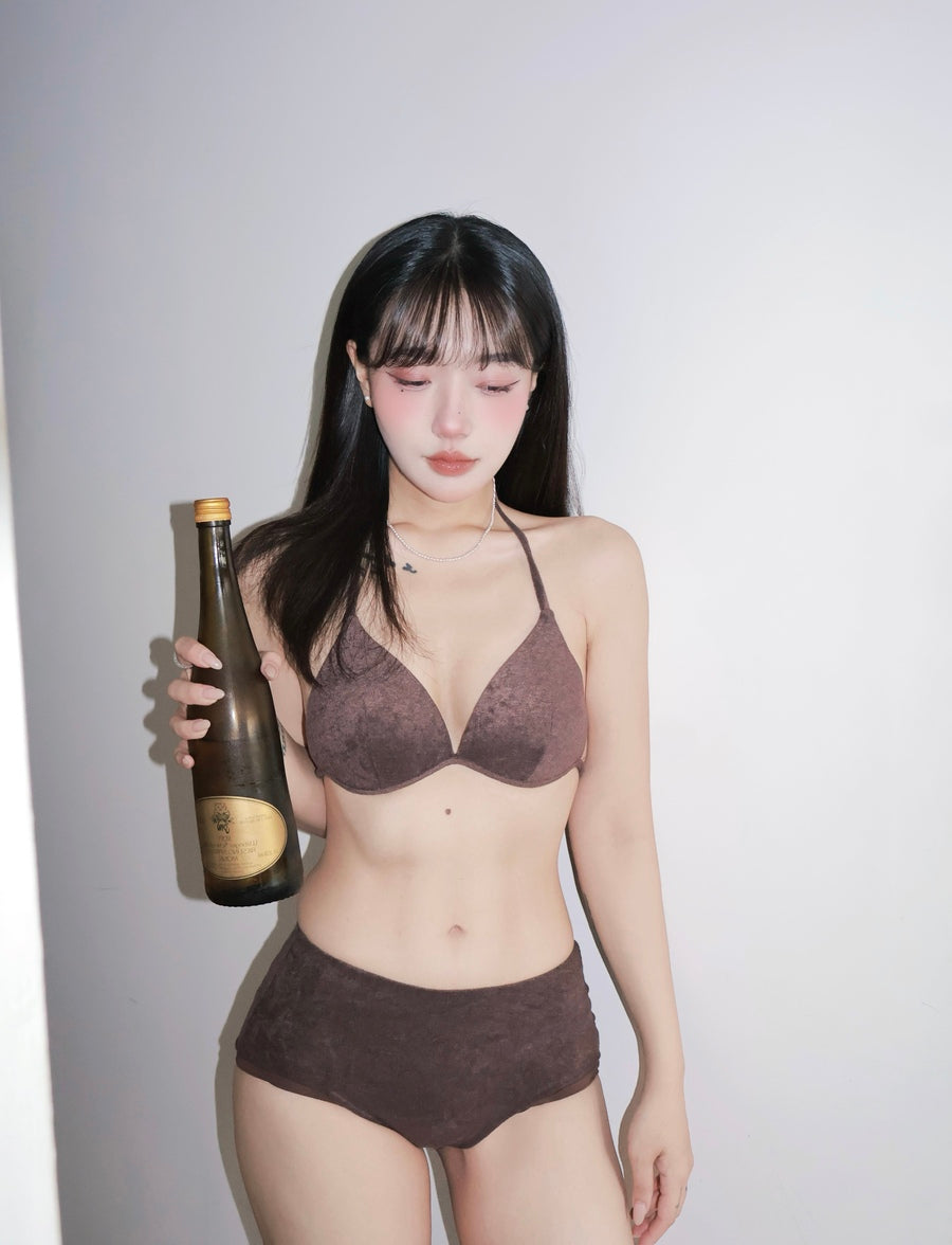 泰迪熊熊 | 柔塑比基尼三角褲 -蜜絨棕