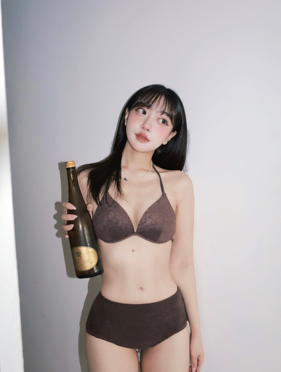 泰迪熊熊 | 柔塑比基尼三角褲 -蜜絨棕