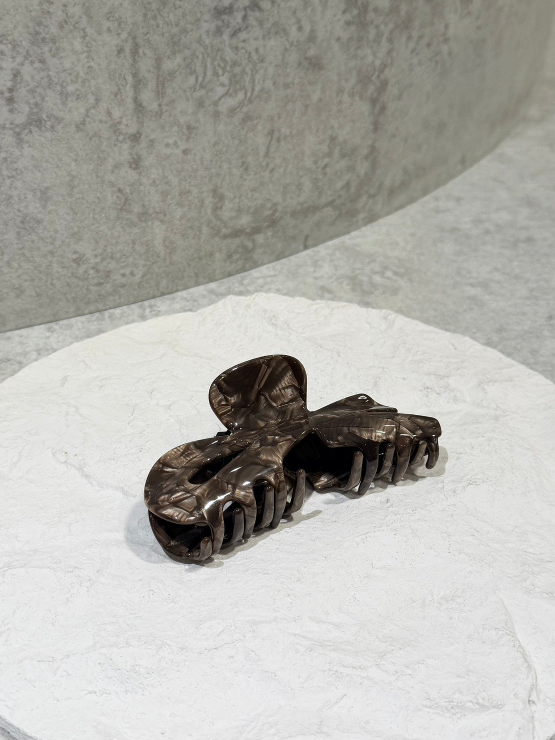 Halo by HAI | 絲帶輪廓髮束夾 - 摩卡棕