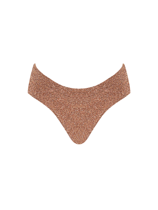 Stardust ~ Mini Brief Bikini Bottom - Light Copper