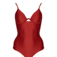 Second Skin | Shimmer ~ W-shaped Underwire One-Piece - Garnet Red