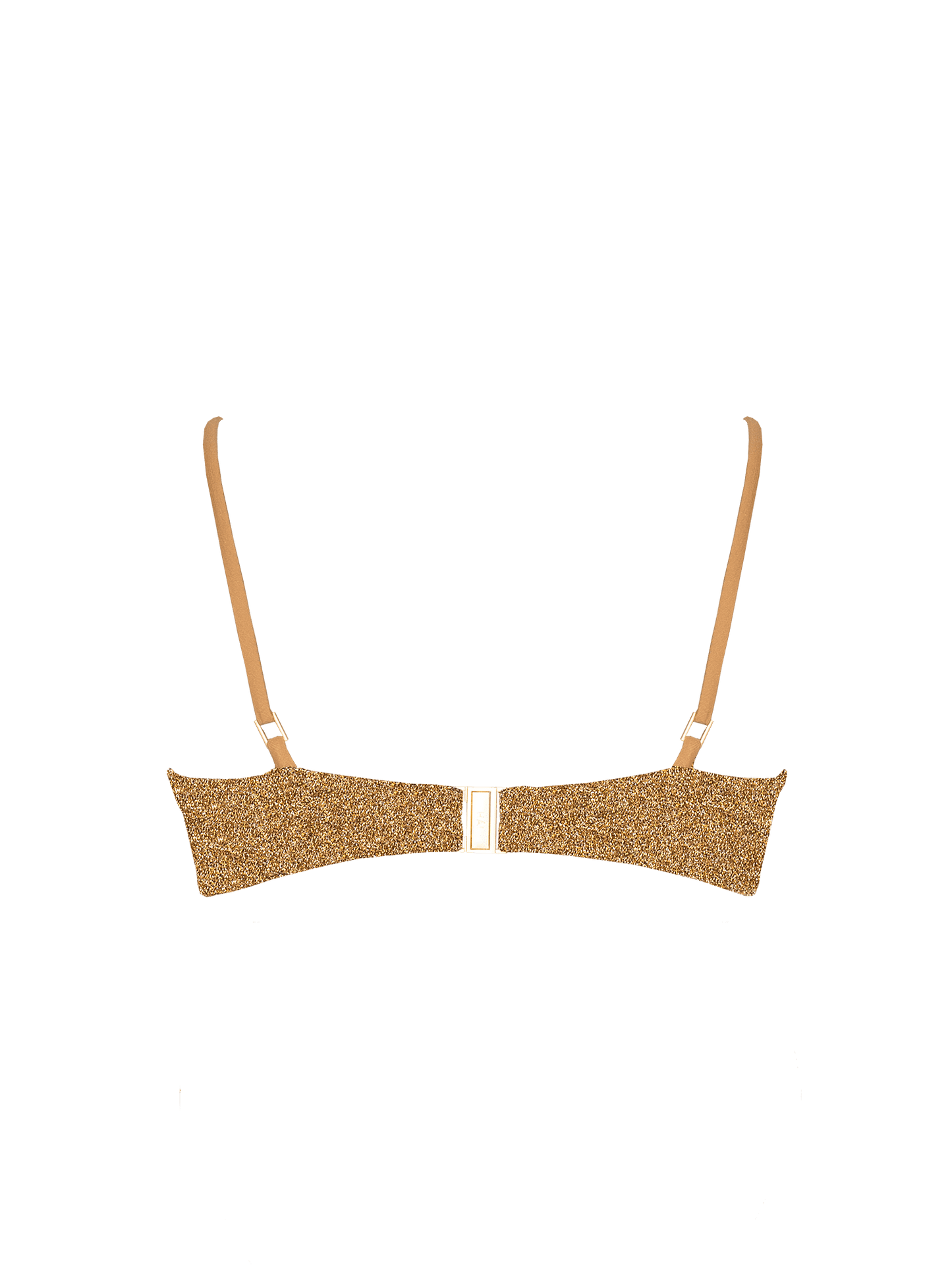 Stardust ~ W-shaped Underwire Bikini Top - Light Gold