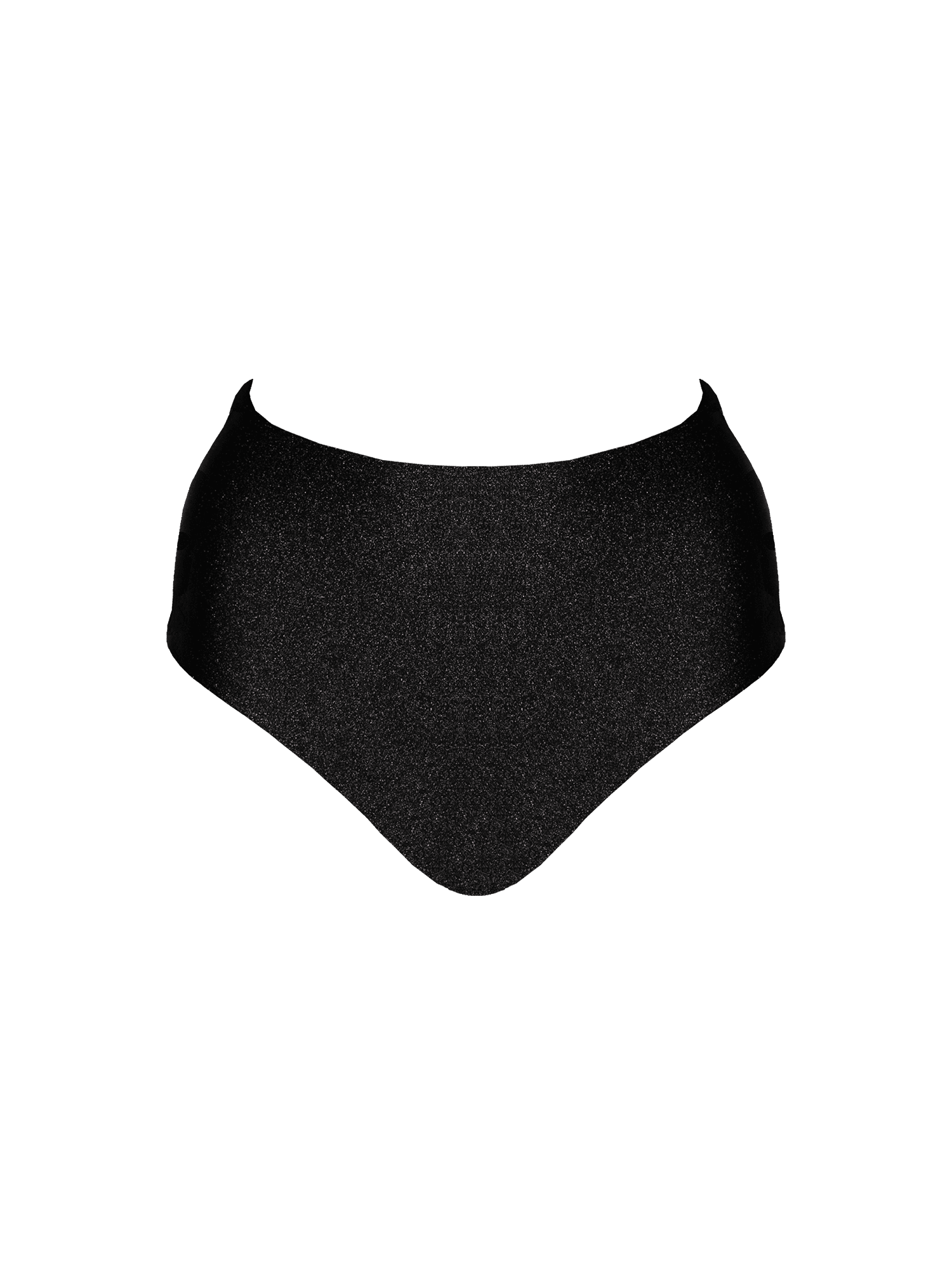 Second Skin | Shimmer ~ Classic High Waisted Pantie - Onyx Black