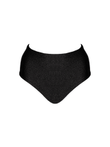 Second Skin | Shimmer ~ Classic High Waisted Pantie - Onyx Black