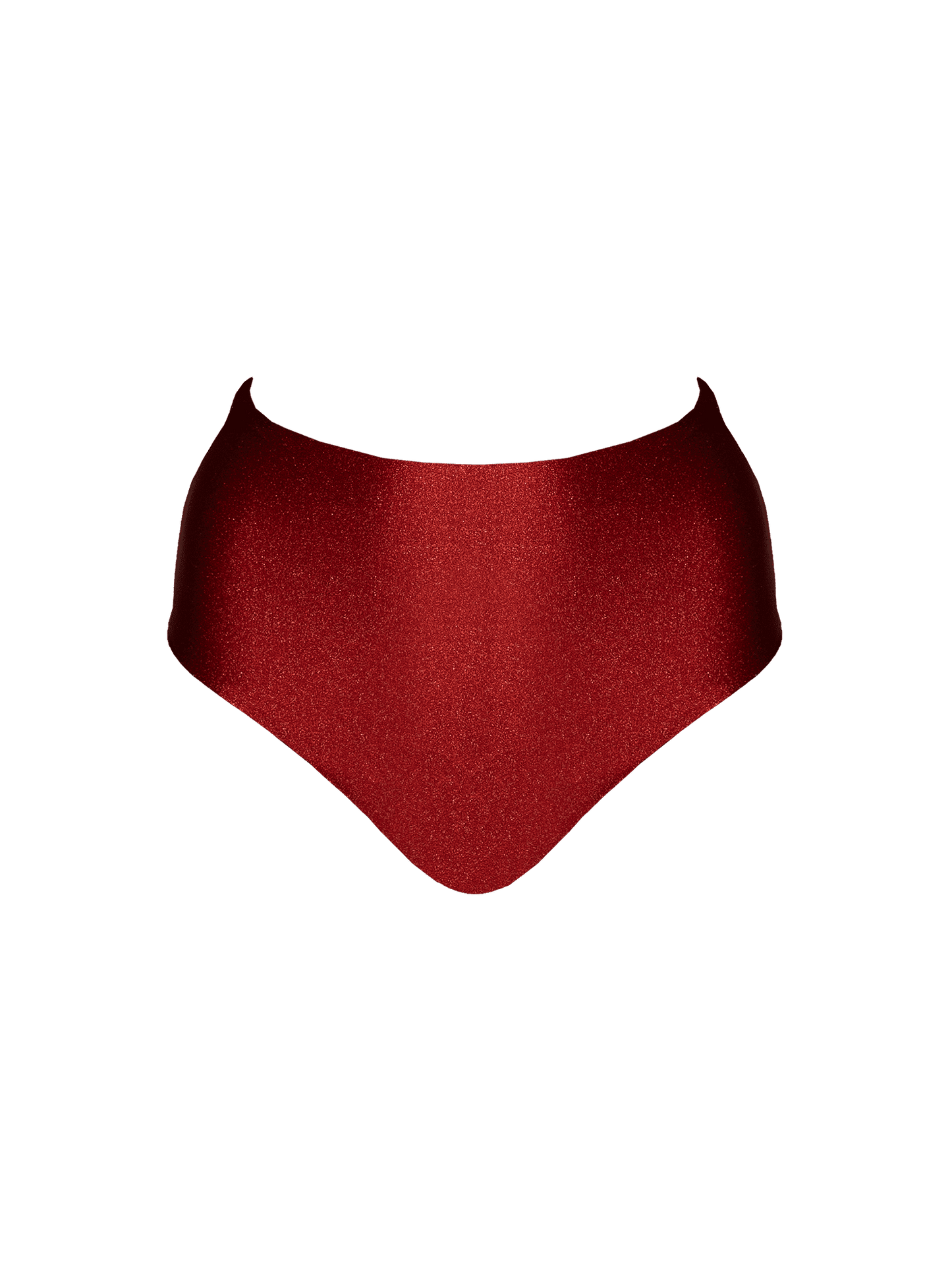 Second Skin|Shimmer ~ Classic High Waisted Pantie - Garnet Red