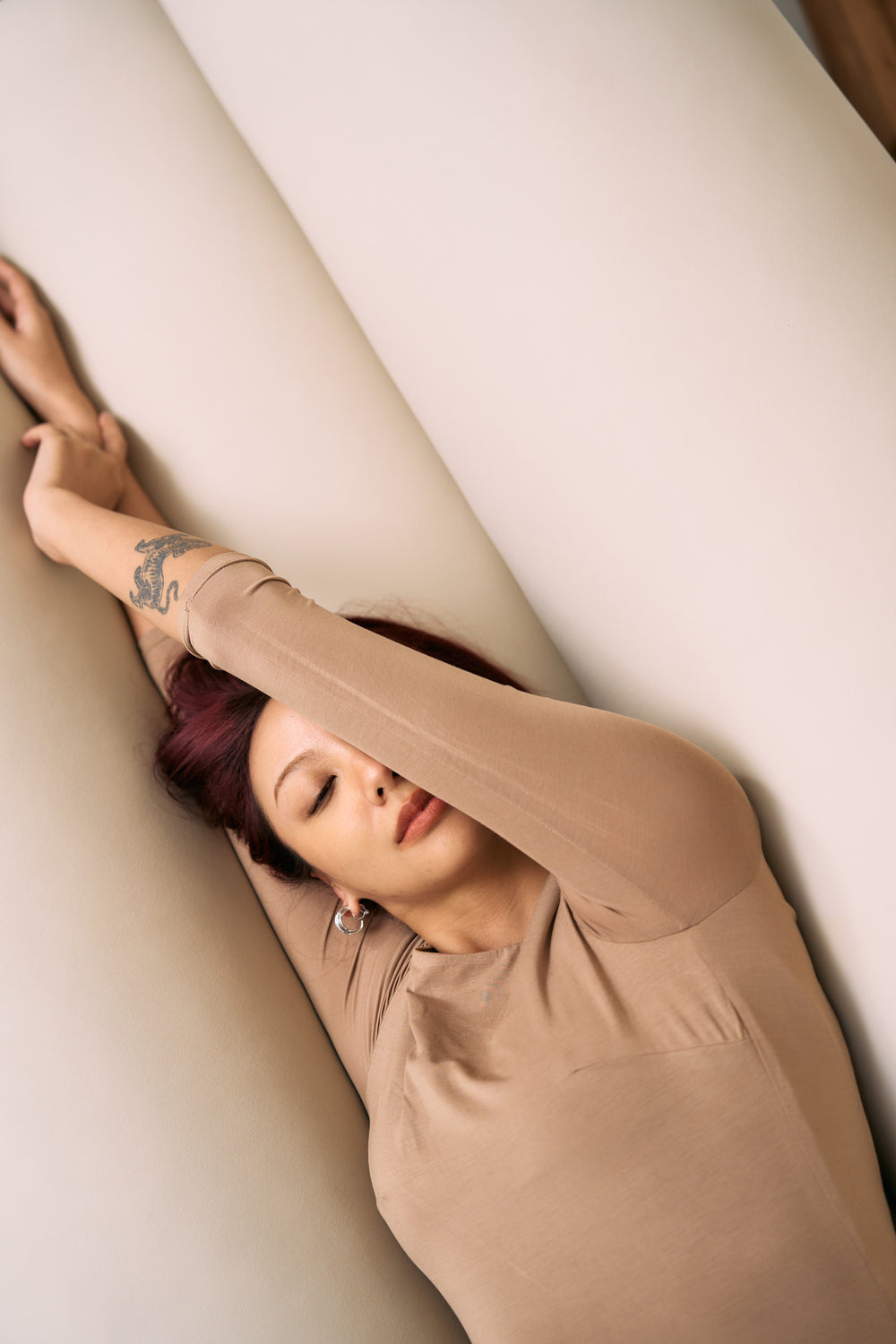 The Eco Edit ~ Bare-Backed Sculpting Maxi Dress - Shale Tan