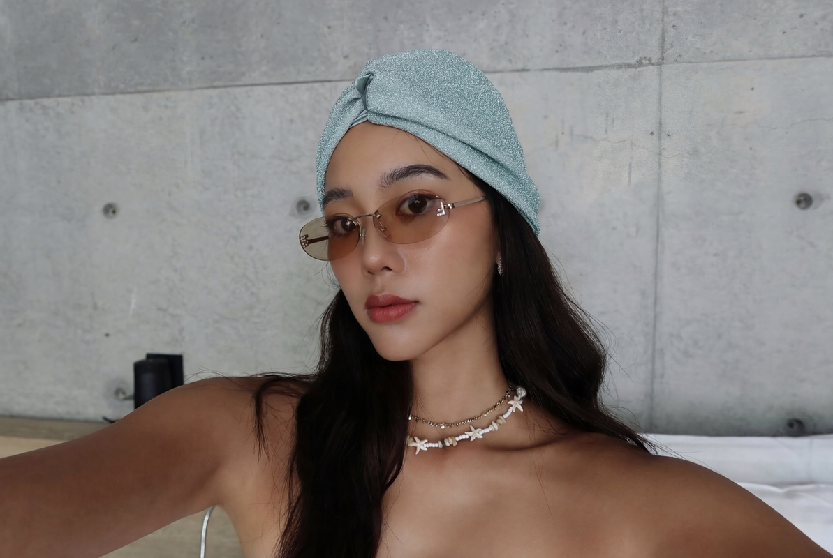 (預購3/2) 粼粼 | 扭結泳帽 - 晴天藍
