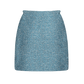 Stardust ~ High Slit Mini Skirt - Baby Blue