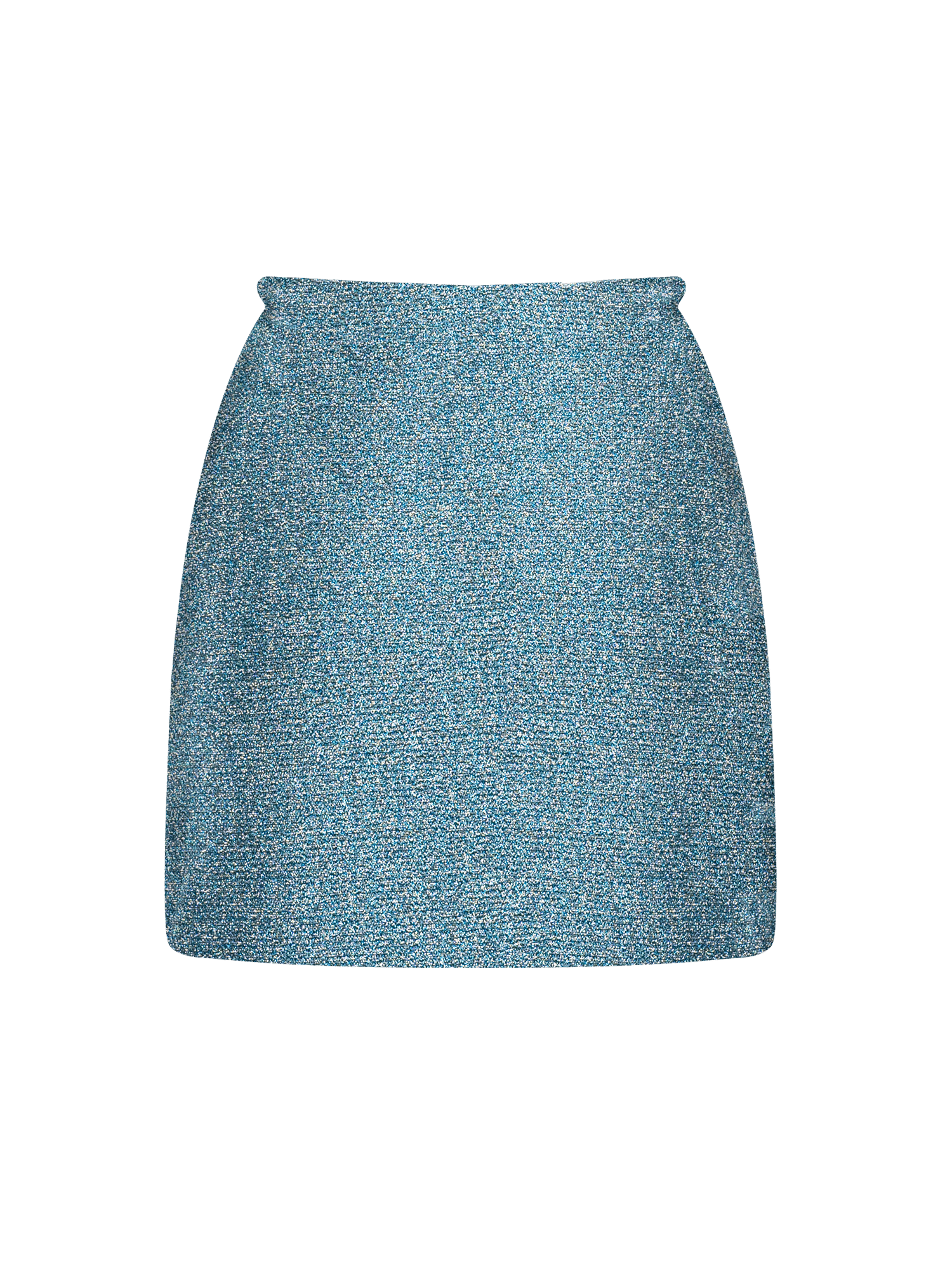 Stardust ~ High Slit Mini Skirt - Baby Blue