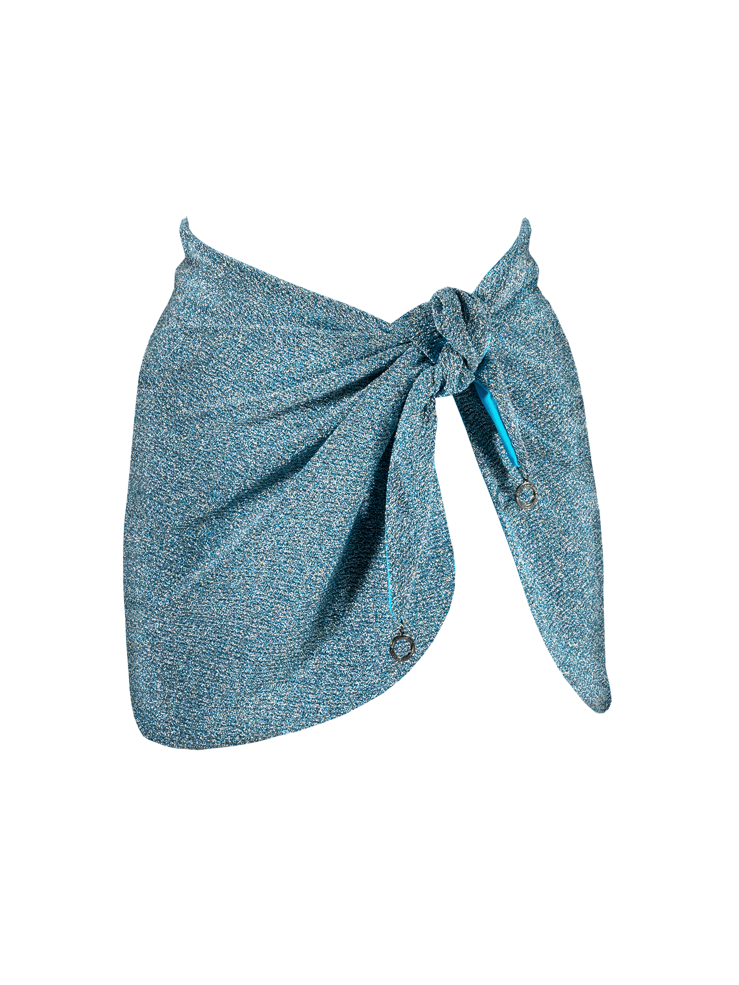 Stardust ~ High Slit Mini Skirt - Baby Blue