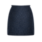 Stardust ~ High Slit Mini Skirt - Navy