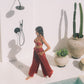 Second Skin | Shimmer ~ Poolside PJ Pants with Pockets - Garnet Red