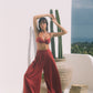 Second Skin | Shimmer ~ Poolside PJ Pants with Pockets - Garnet Red