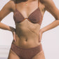 Stardust ~ W-shaped Underwire Bikini Top - Light Copper