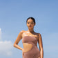 Stardust ~ Strapless Cut-Off One Piece - Light Copper
