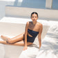 Stardust ~ Strapless Cut-Off One Piece - Navy
