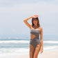 Stardust ~ Strapless Cut-off One Piece - Heather silver