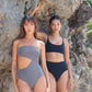 Stardust ~ Strapless Cut-off One Piece - Heather silver