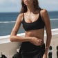 Second Skin | Shimmer ~ Classic Cami Bikini Top - Onyx Black