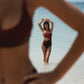 Second Skin | Shimmer ~ Strapless Cut-off One Piece - Garnet Red