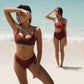 Second Skin | Shimmer ~ Classic Cami Bikini Top - Garnet Red