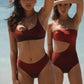 Second Skin | Shimmer ~ Classic Cami Bikini Top - Garnet Red