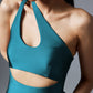 Second Skin | Shimmer ~ Asymmetric Cut-out One Piece -Tourmaline Teal